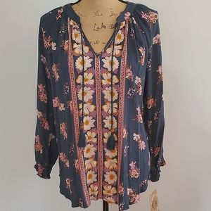 Mason & Belle Stitchfix Floral Blouse Size Medium